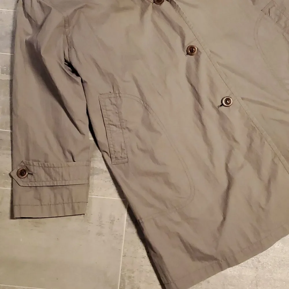 Vintage London Fog Taupe 3/4 Lined Trench Coat - Picture 3 of 12